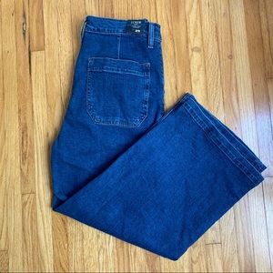 NWT J Crew Wide Leg Crop High Waist Jeans